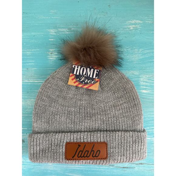 Home Free Beanie Gray Idaho Winter Hat - Picture 1 of 3